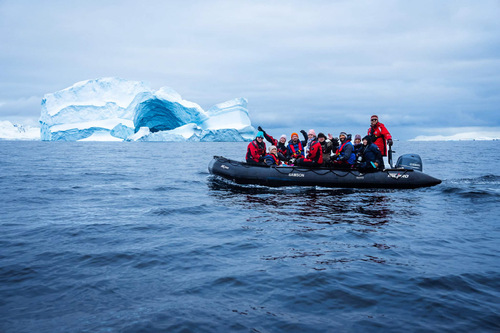 Zodiac Cruising, Hydruga Island, Antarctica, Tyson Mayr